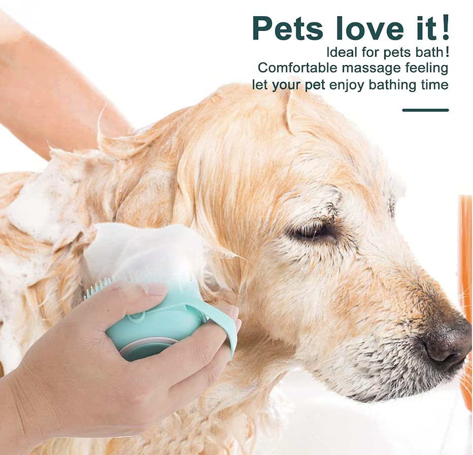 Brosse douce pour le bain et le toilettage des animaux de compagnie