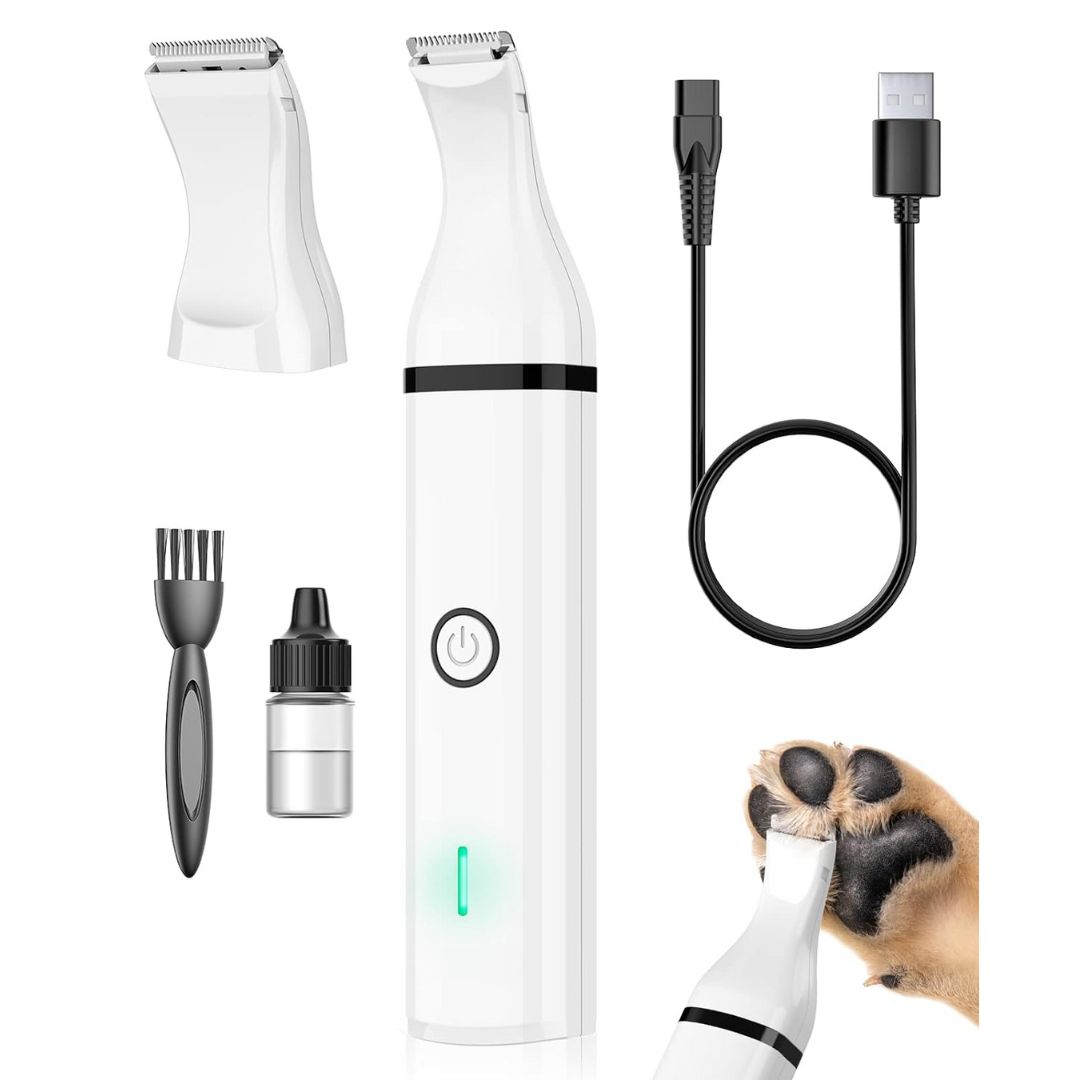 Tondeuse à poils pour animaux de compagnie avec lames doubles - Outil de toilettage silencieux et sans fil
