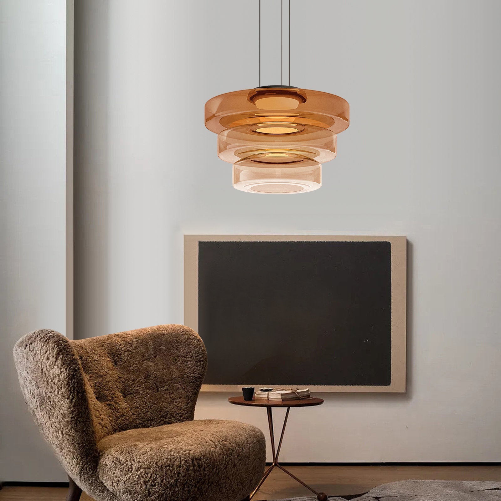 Suspension en Verre de Style Bauhaus pour Îlot de Cuisine et Salle à Manger