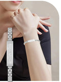 Bracelet Intelligent pour Femmes Style Chaîne Suivi de Fitness avec Surveillance de Fréquence Cardiaque, Sommeil et Activité