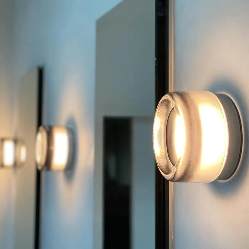 Applique Murale LED en Verre Dimple Moderne