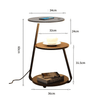 Table d'Appoint Moderne – Cadre en Acier Durable avec Finition en Pierre ou Bois