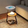 Table d'Appoint Moderne – Cadre en Acier Durable avec Finition en Pierre ou Bois