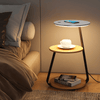 Table d'Appoint Moderne – Cadre en Acier Durable avec Finition en Pierre ou Bois
