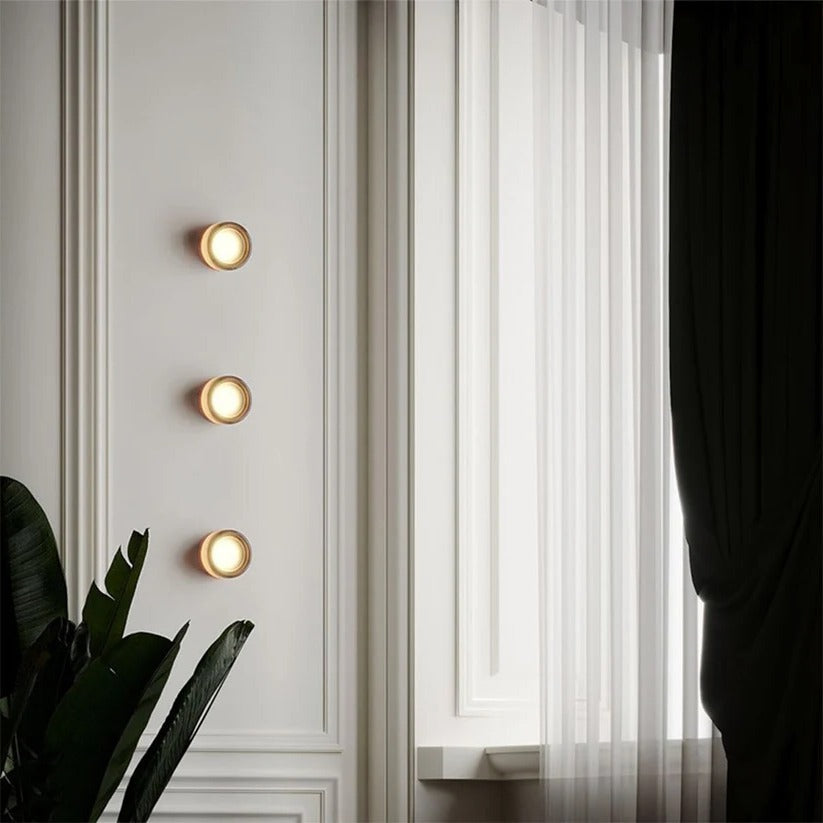 Applique Murale LED en Verre Dimple Moderne