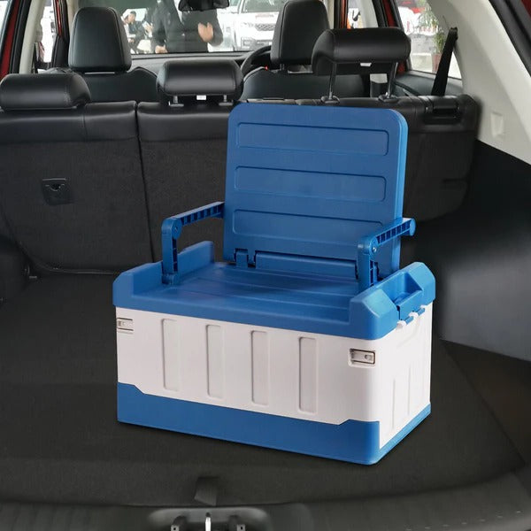 Bac de rangement pliable spacieux pour intérieur/extérieur avec siège