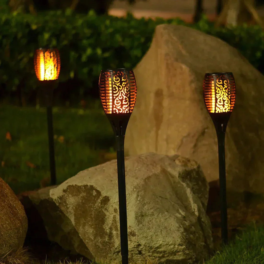 Torches de Jardin Solara à Énergie Solaire – Éclairage Magique en Flamme pour l'Extérieur