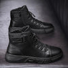 Bottes en Cuir Noir Fait Main - NoirCraft