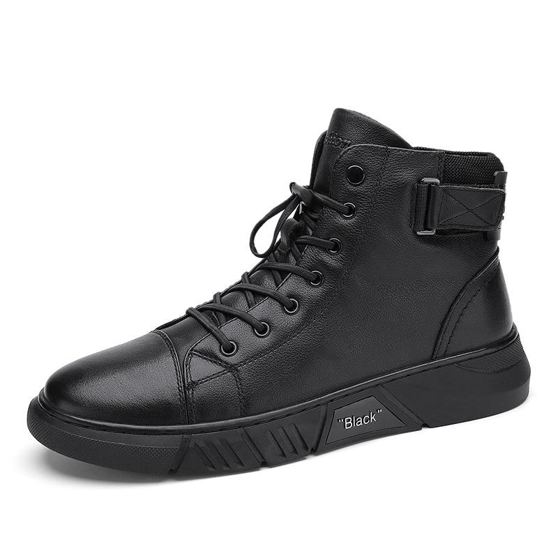 Bottes en Cuir Noir Fait Main - NoirCraft