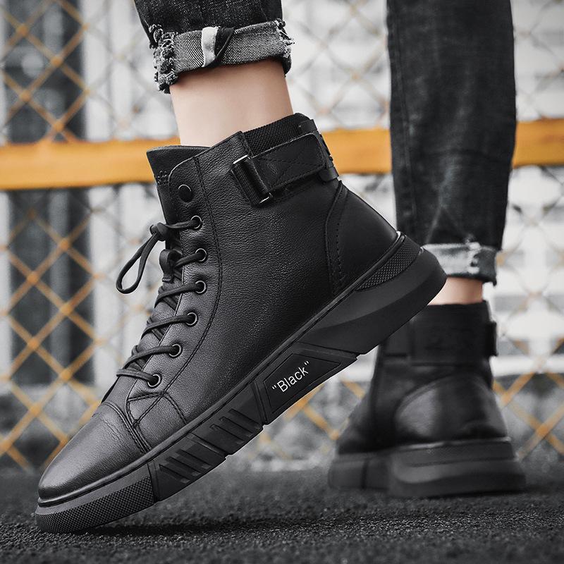 Bottes en Cuir Noir Fait Main - NoirCraft