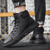 Bottes en Cuir Noir Fait Main - NoirCraft