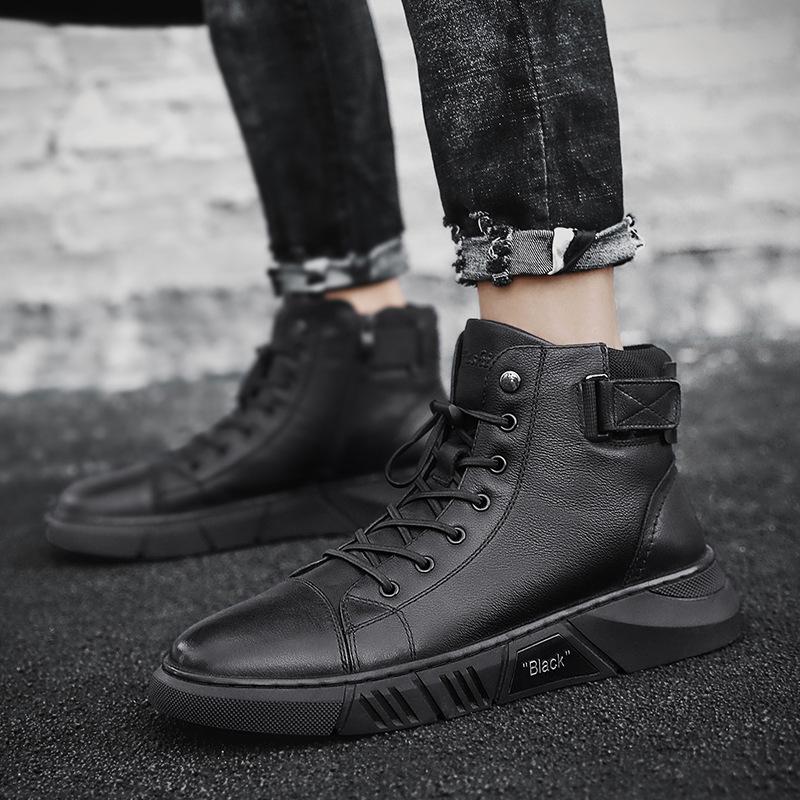 Bottes en Cuir Noir Fait Main - NoirCraft