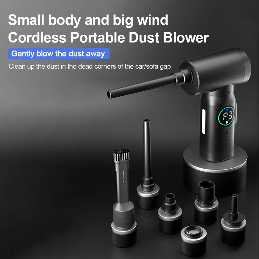 Aspirateur et souffleur portable 2-en-1 avec lumière LED (7500mAh) - AirMaster