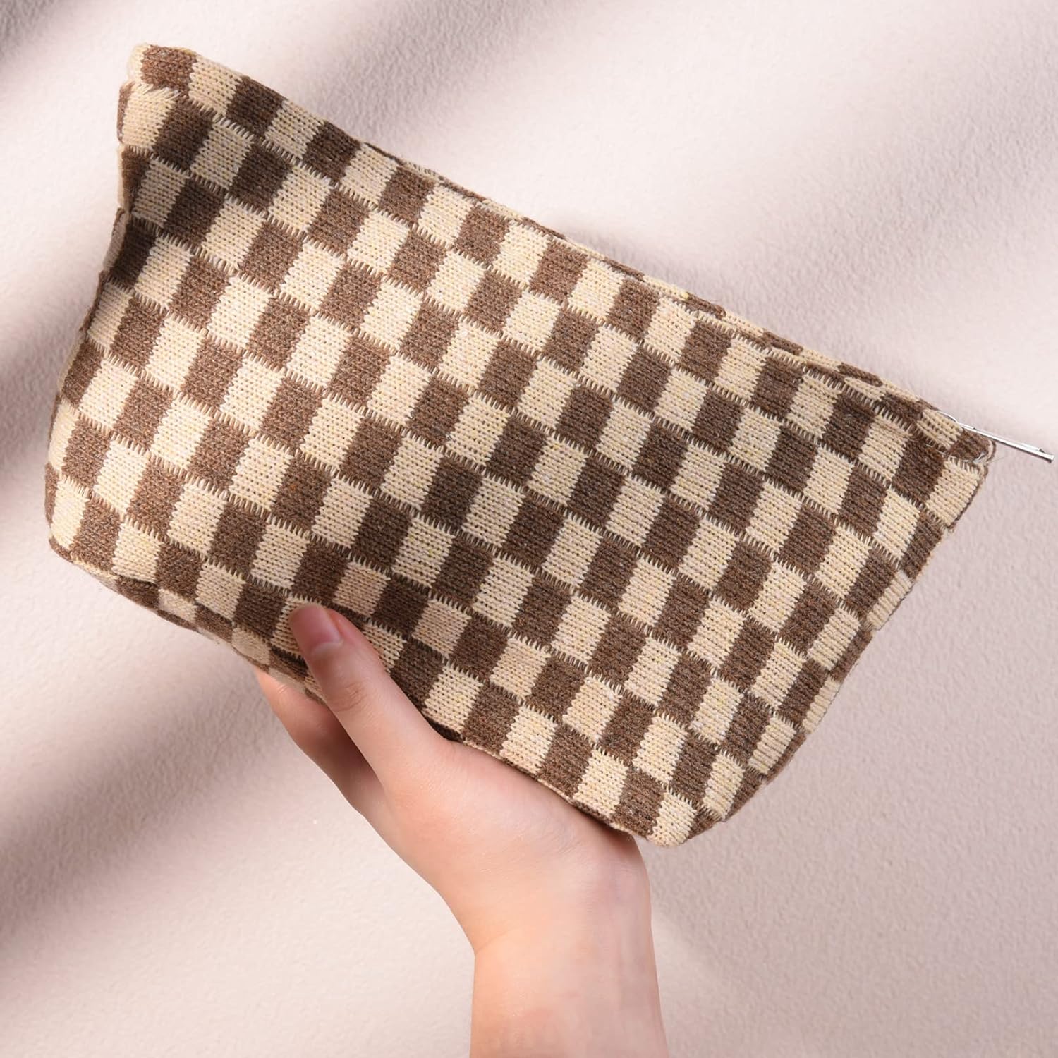 Trousse de Maquillage à Carreaux Indispensable