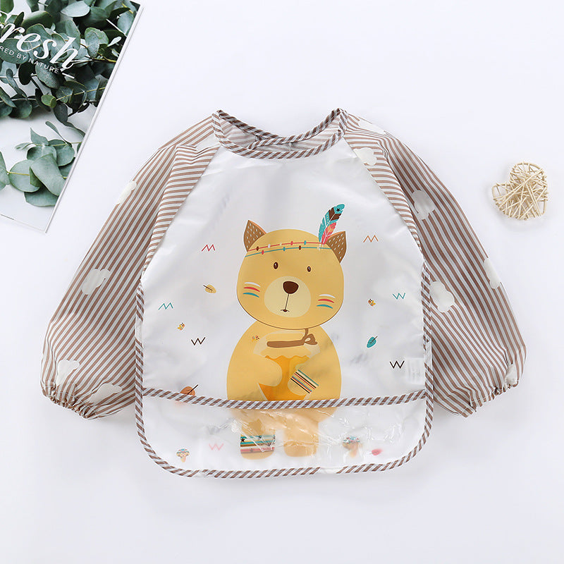 Bavoir imperméable pour bébé avec manches