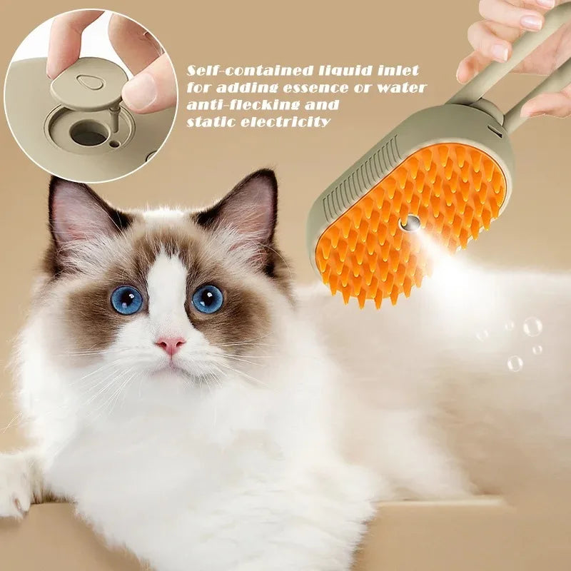 Brosse à vapeur électrique 3-en-1 pour animaux - SteamPet