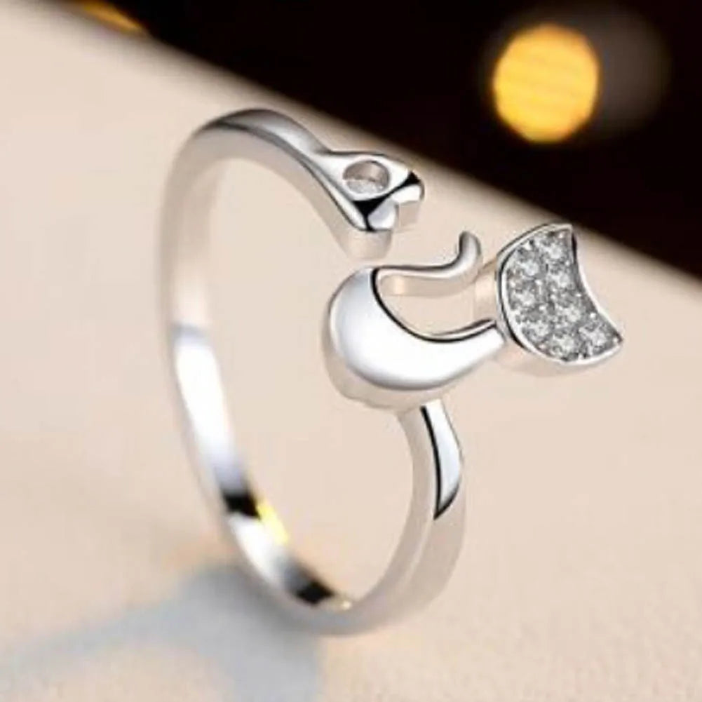 Bague de chat porte-bonheur