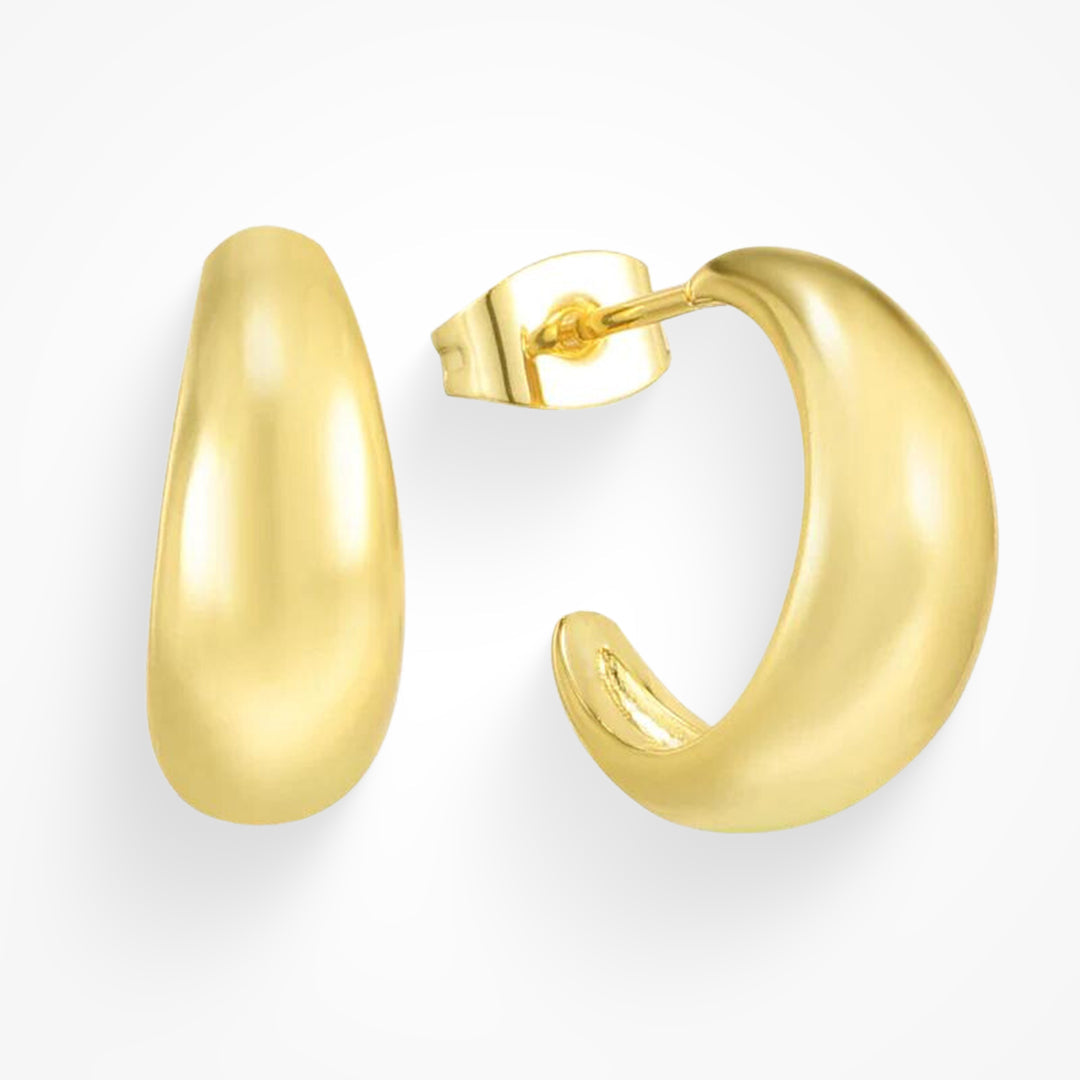 Boucles d'oreilles pour femmes - Fini brillant - Design chunky - Forme conique moderne