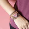 Bracelet enroulé en jaspe de protection de l'amour – Amora