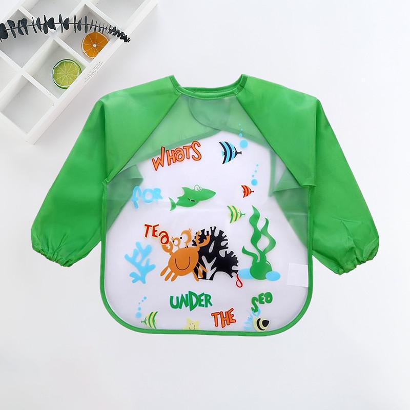 Bavoir imperméable pour bébé avec manches