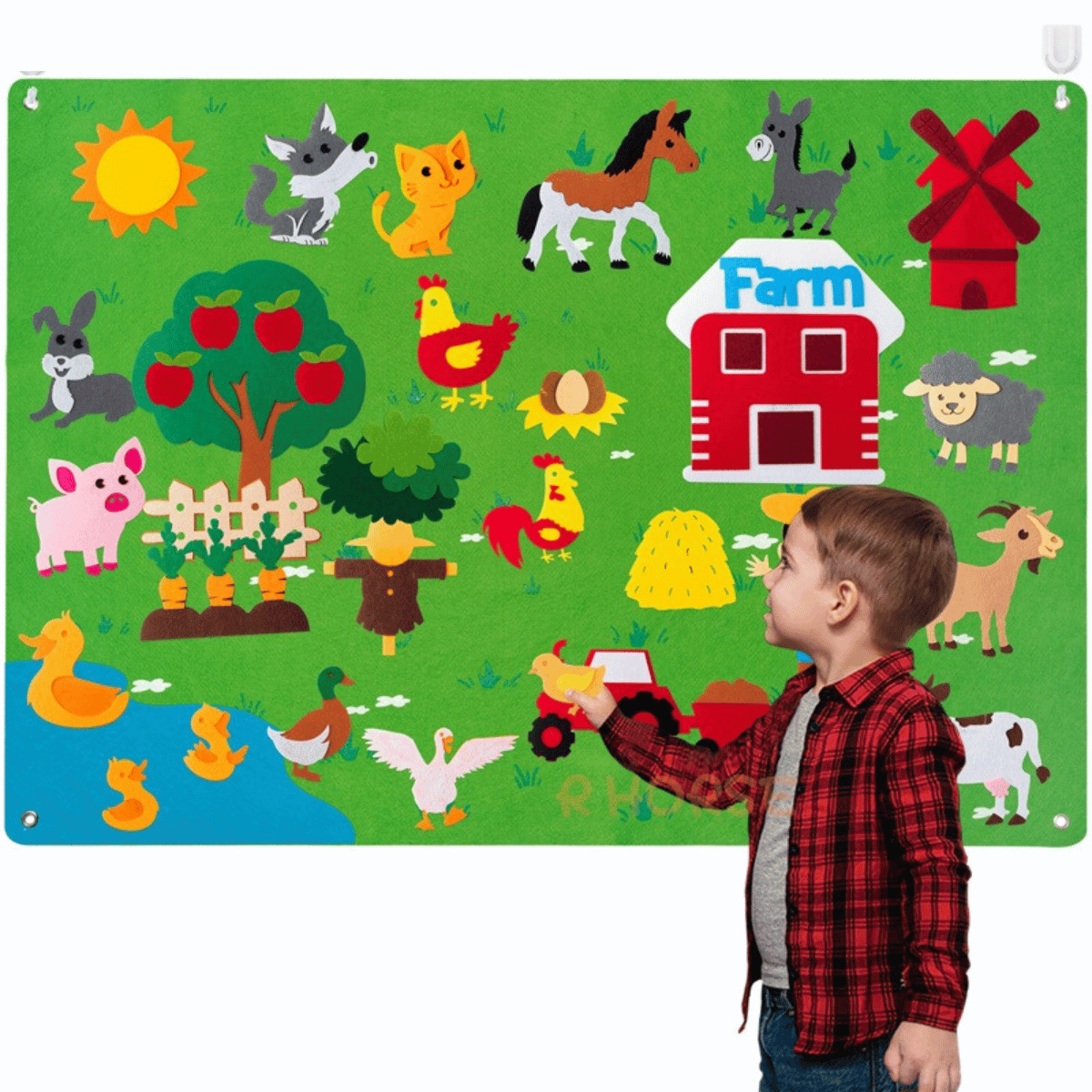 Tapis de jeu en feutre pour tout-petits - AventureFeutre