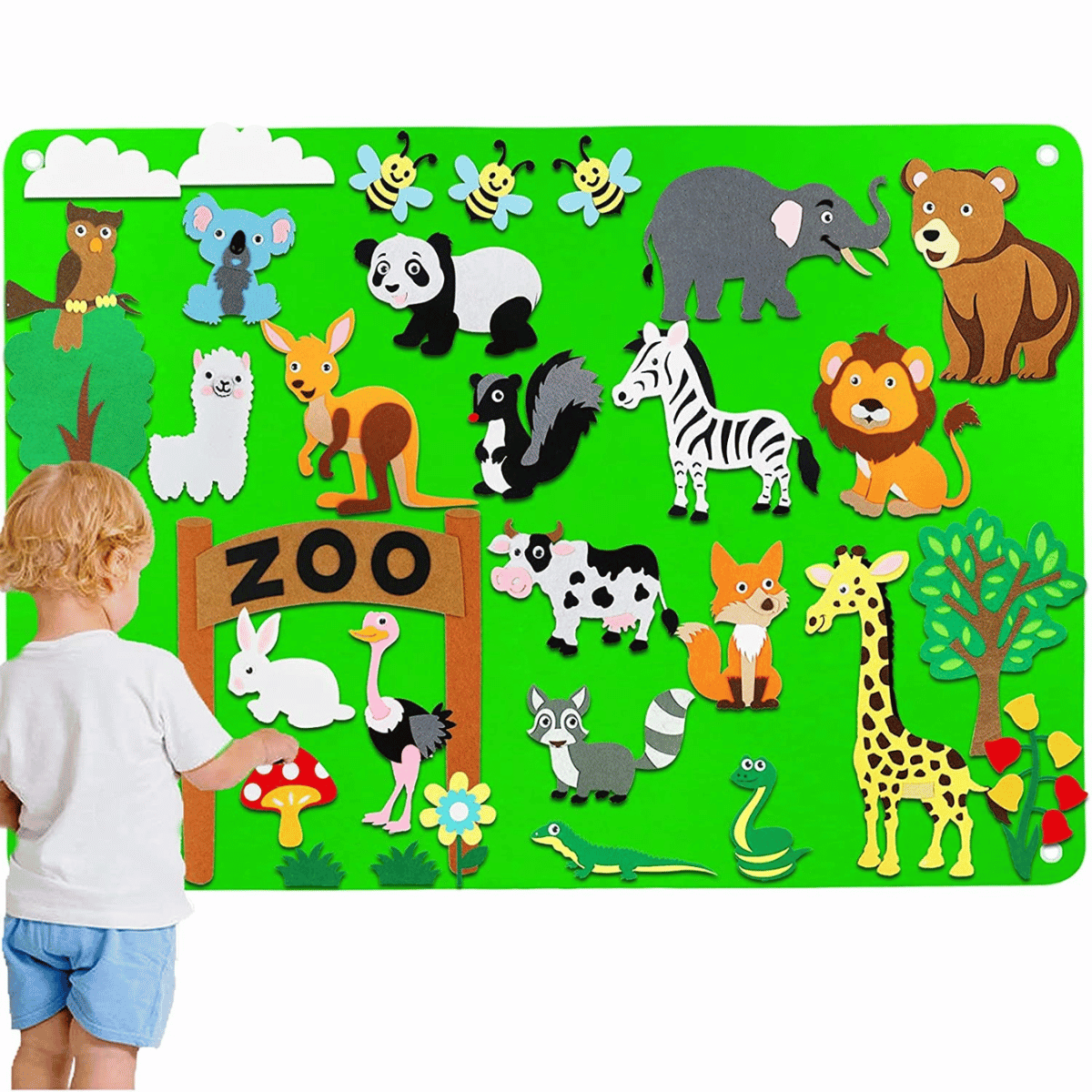 Tapis de jeu en feutre pour tout-petits - AventureFeutre