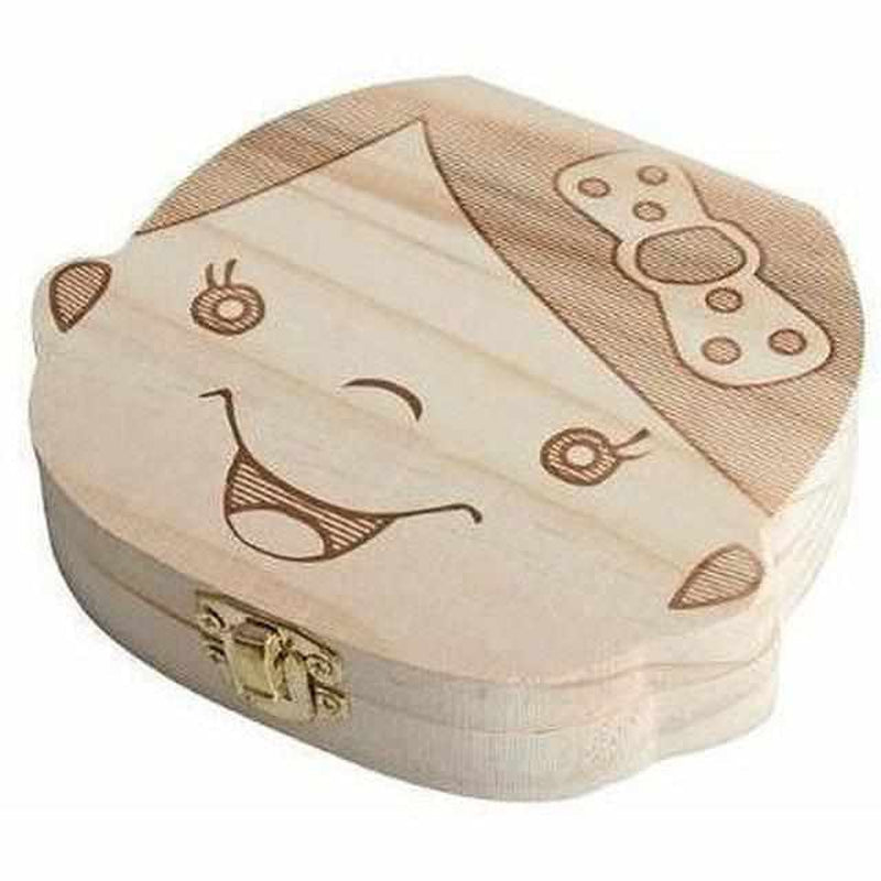 Boîte à dents en bois pour des souvenirs précieux – TandenSchat (1+1 GRATUIT)