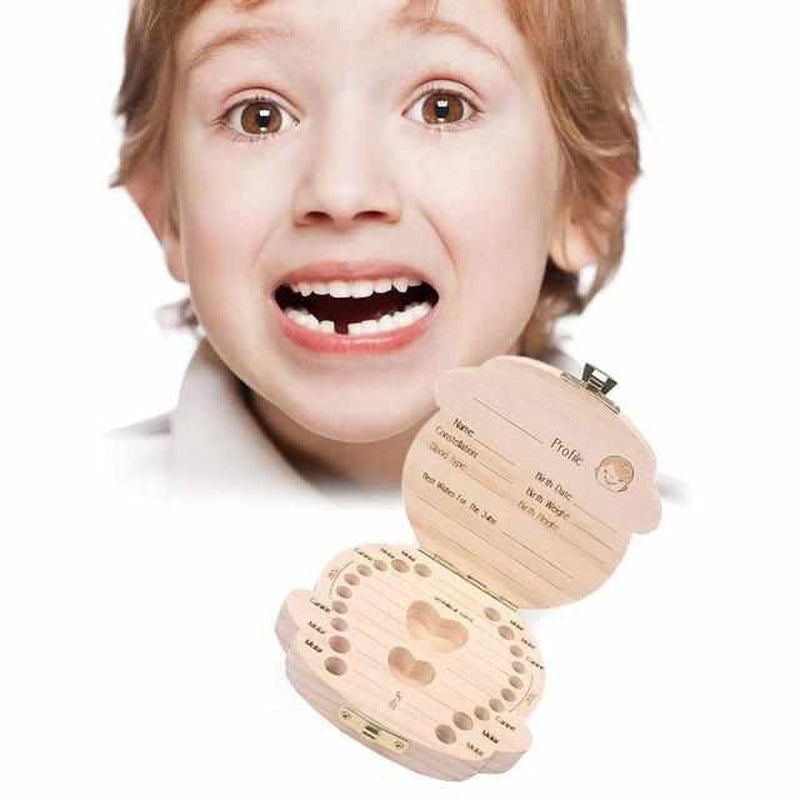 Boîte à dents en bois pour des souvenirs précieux – TandenSchat (1+1 GRATUIT)