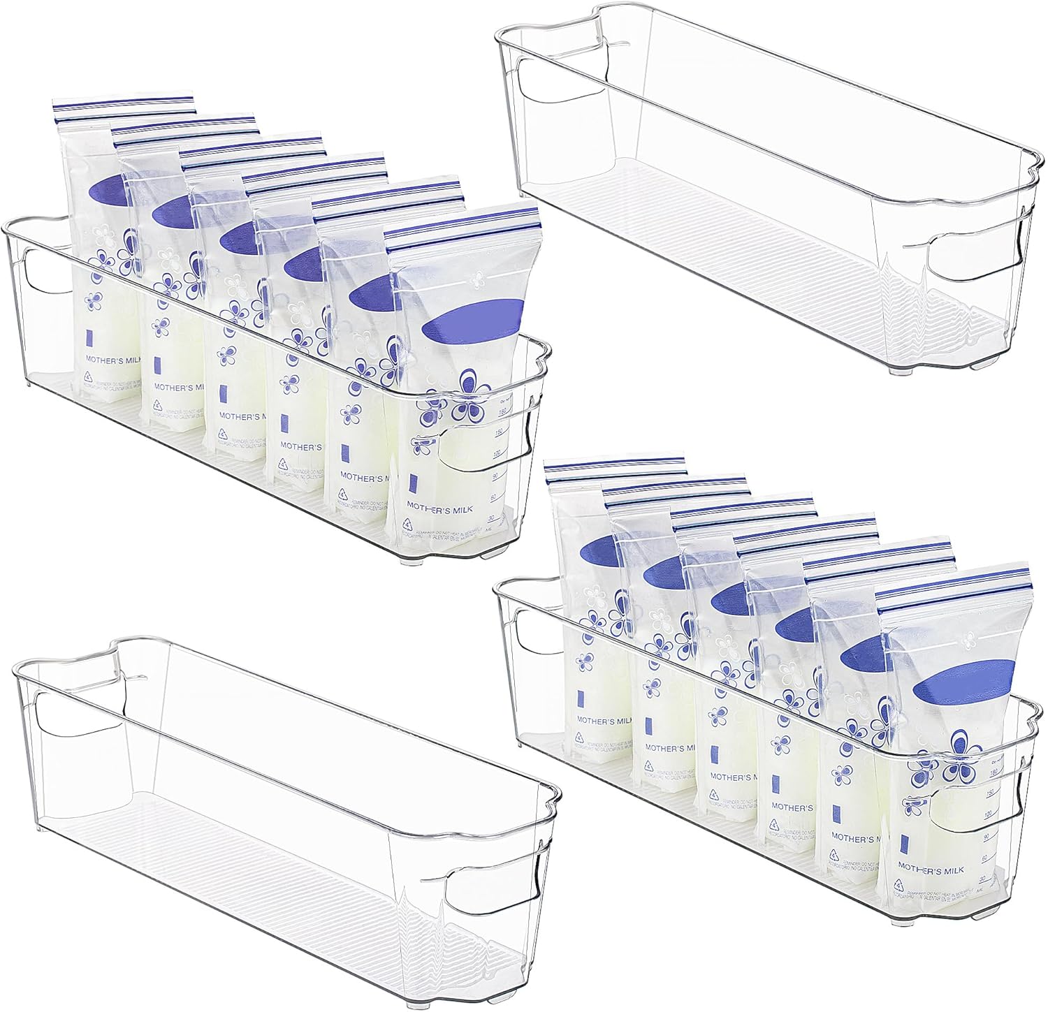 Boîtes de rangement transparentes pour le réfrigérateur (4 pièces) – CoolOrganize