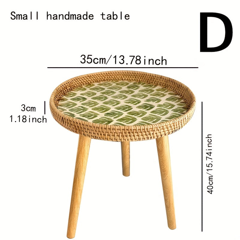 Table d'appoint en rotin scandinave - Elin