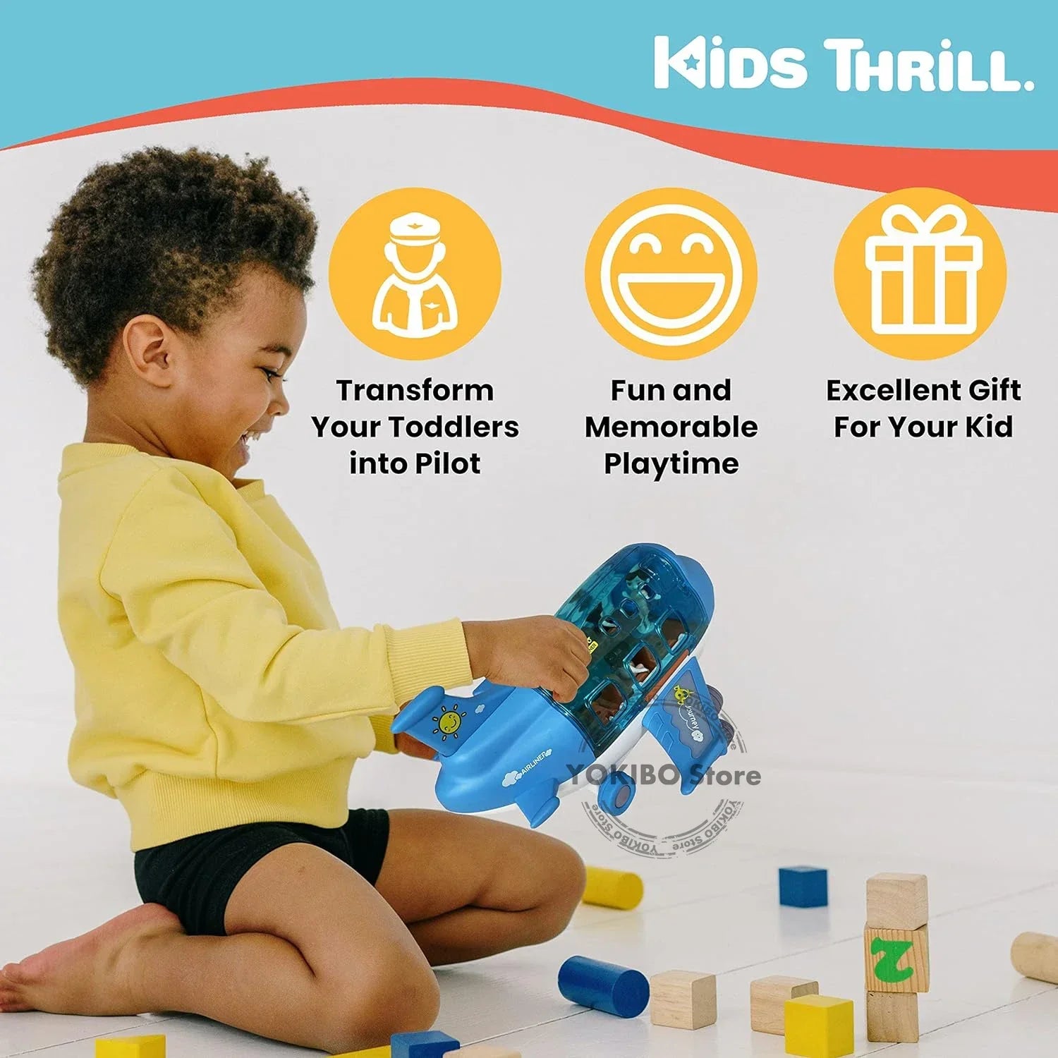 Avion Pilot Pals | Jouet Éducatif Avion avec Son