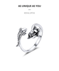 Bague ajustable Koi et Lotus
