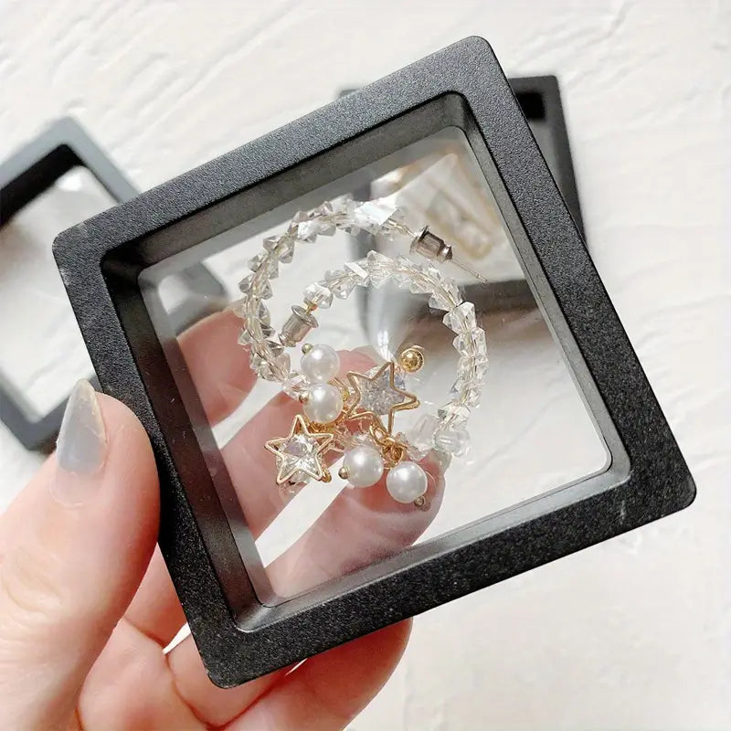 Boîte d'affichage de bijoux flottante de 10 pièces