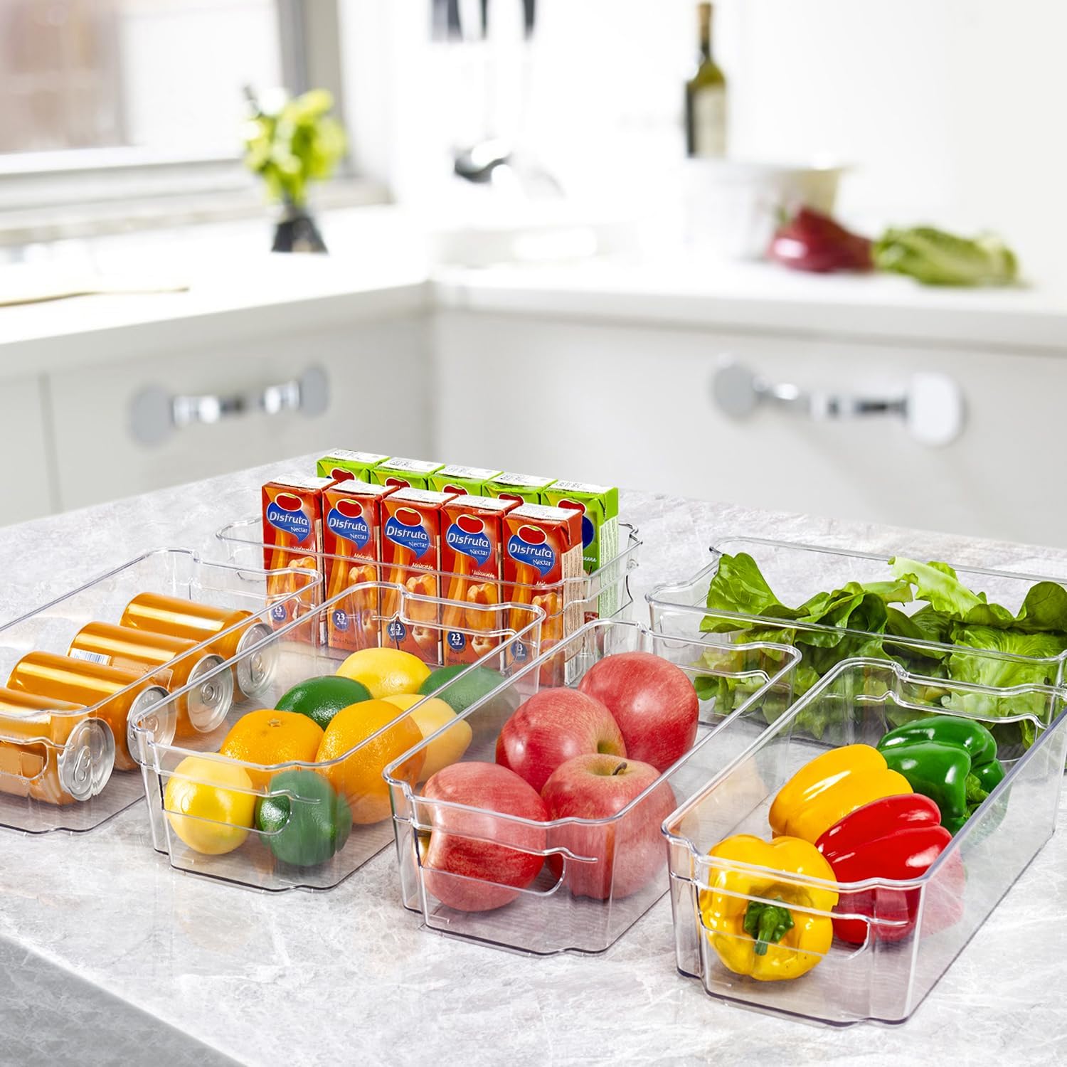 Boîtes de rangement transparentes pour le réfrigérateur (4 pièces) – CoolOrganize