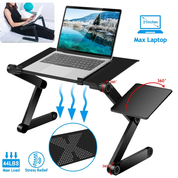 Support d'ordinateur portable ergonomique et réglable – Léger et multifonctionnel