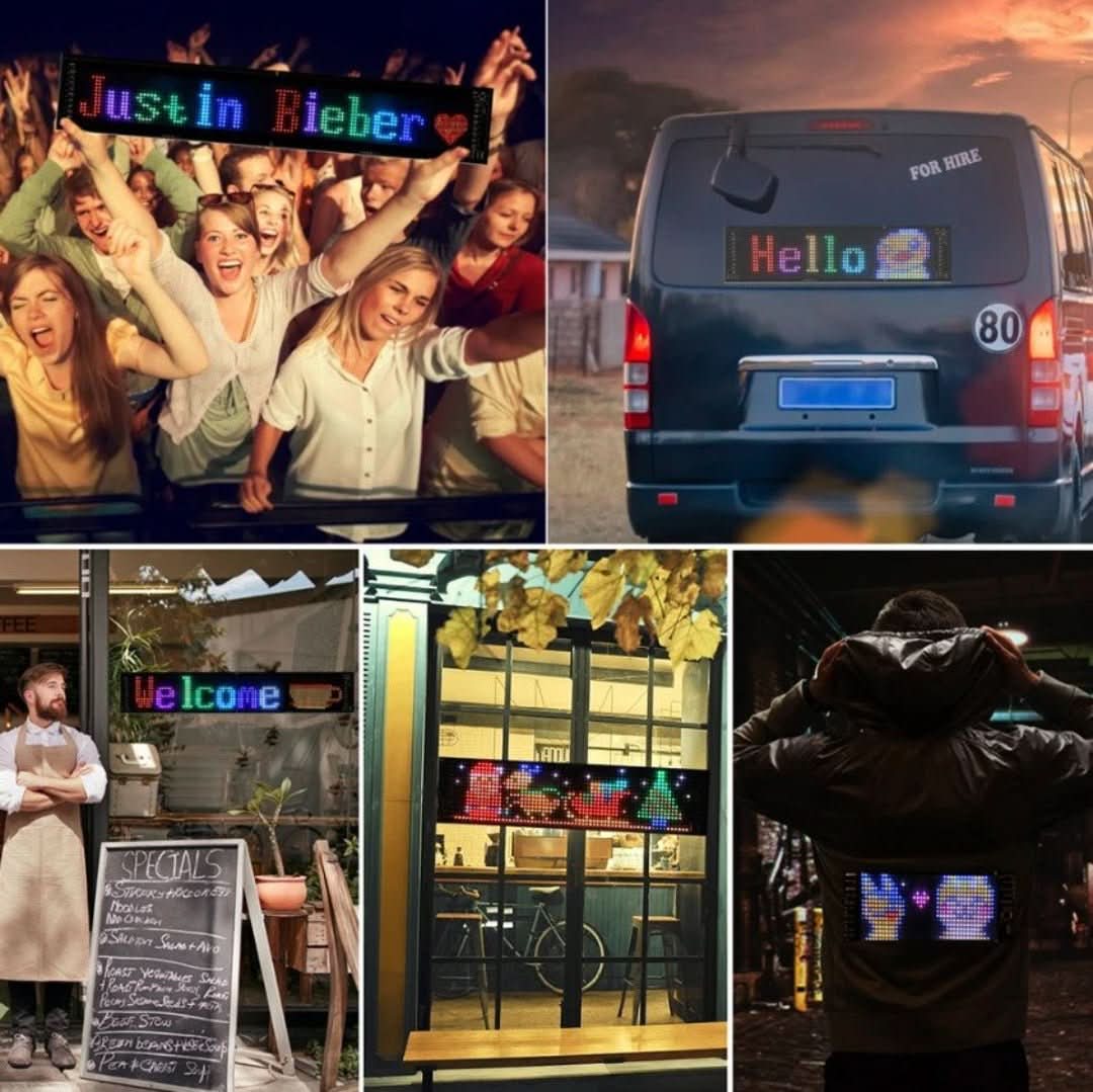 Affichage LED Auto Personnalisable – GlowSign