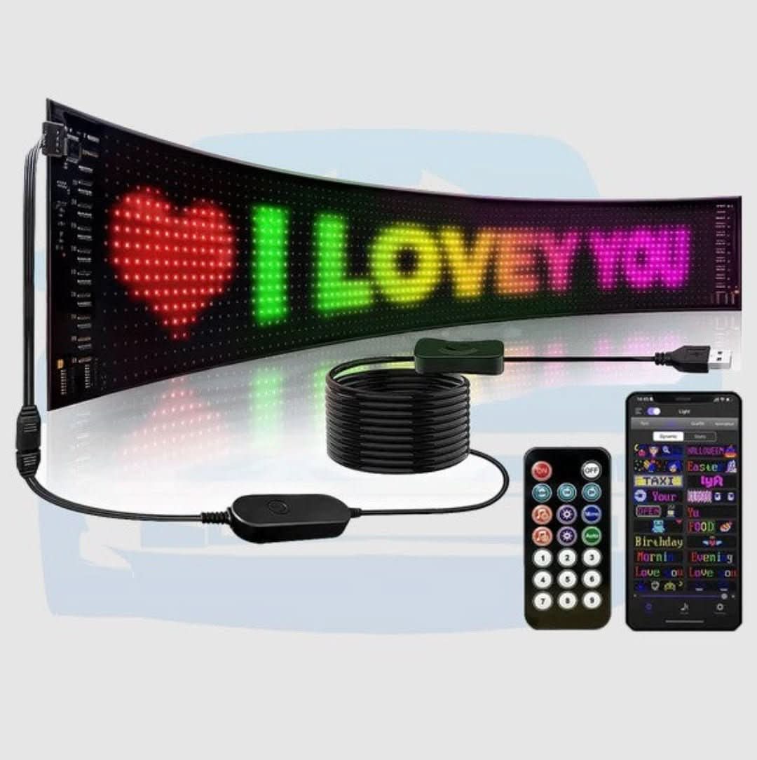 Affichage LED Auto Personnalisable – GlowSign