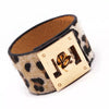 Bracelet en cuir léopard