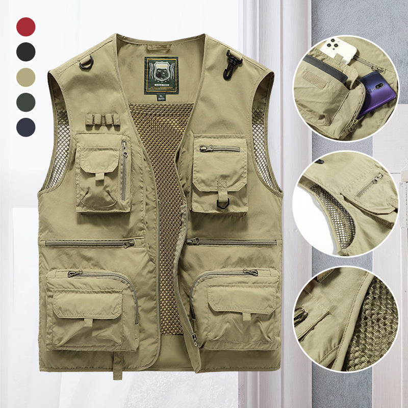 Veste d'extérieur avec plusieurs poches - Légère, Respirante