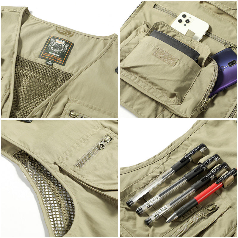 Veste d'extérieur avec plusieurs poches - Légère, Respirante