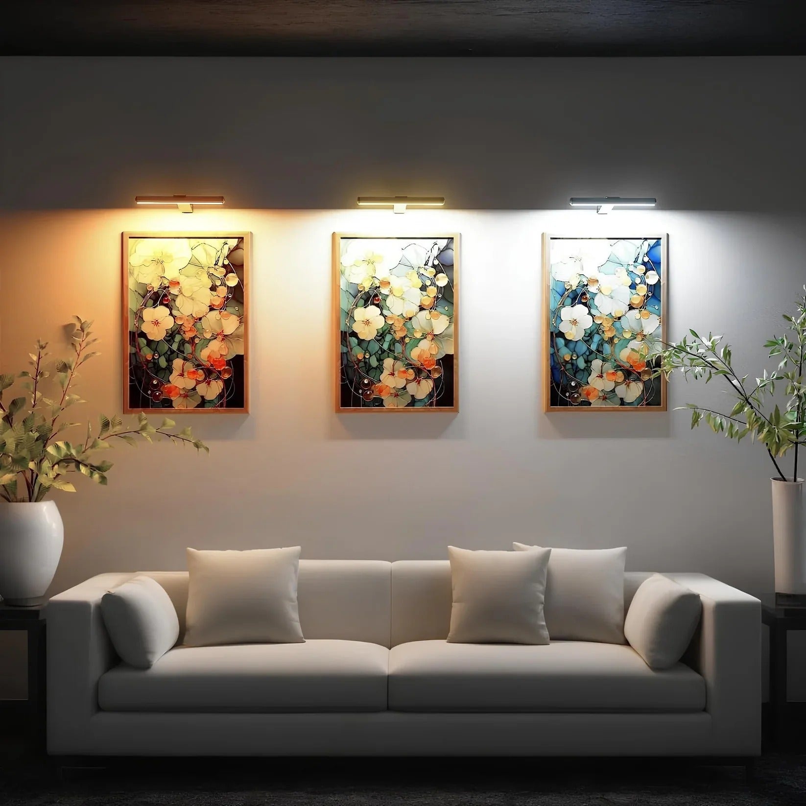 ArtGlow Éclairage de tableau LED sans fil – Lampe murale rechargeable avec télécommande, lumière dimmable