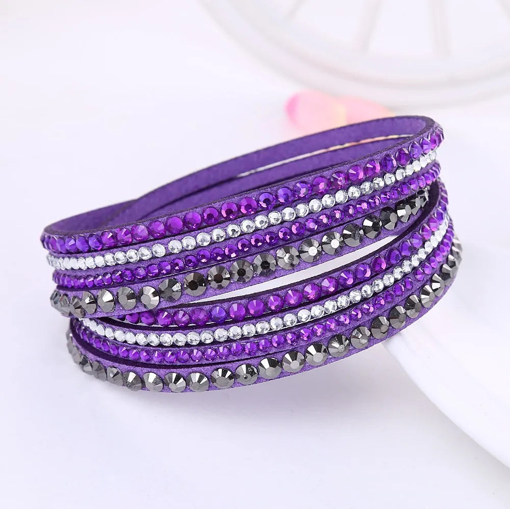 Bracelet en strass à plusieurs couches