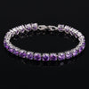 Bracelet de tennis avec cœur en cristal
