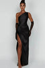 Souci | Robe maxi asymétrique avec fente haute