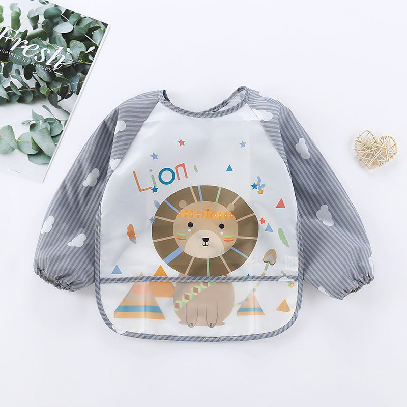 Bavoir imperméable pour bébé avec manches
