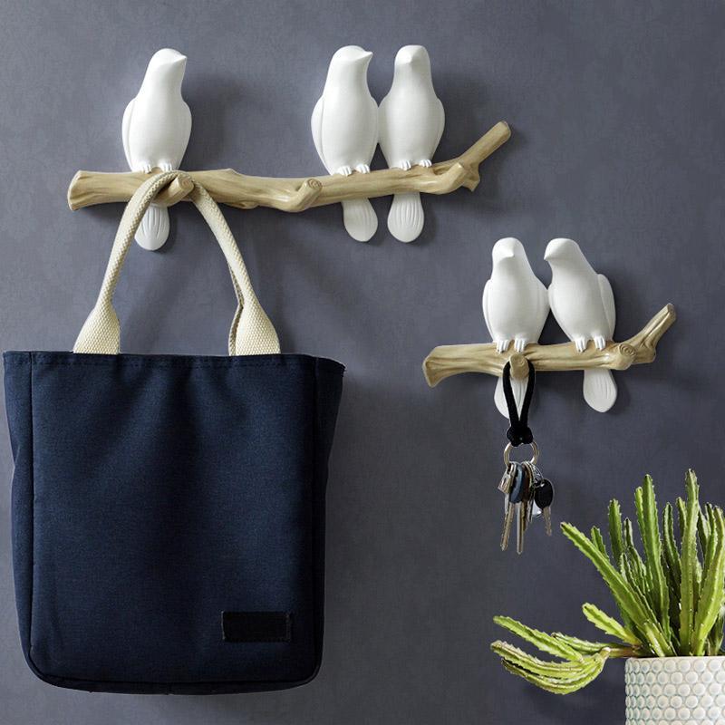 Beaux Oiseaux Porte-Manteau Porte-Manteau Mur Pour Décoration Ludique