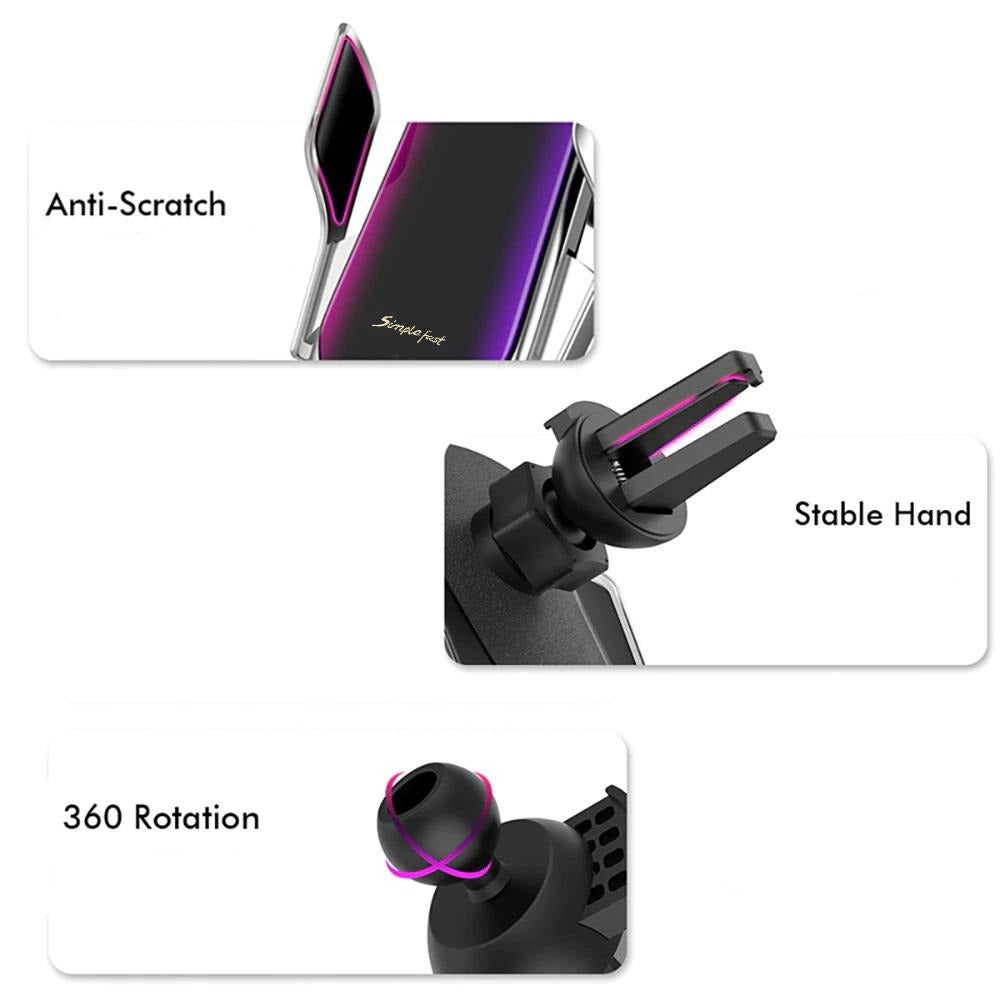 Support de téléphone automatique avec chargeur sans fil – GripCharge