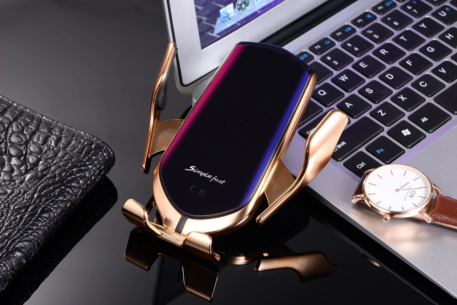 Support de téléphone automatique avec chargeur sans fil – GripCharge