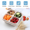 Boîtes de préparation de repas 4 compartiments style Bento (pack de 4) – Bento4You