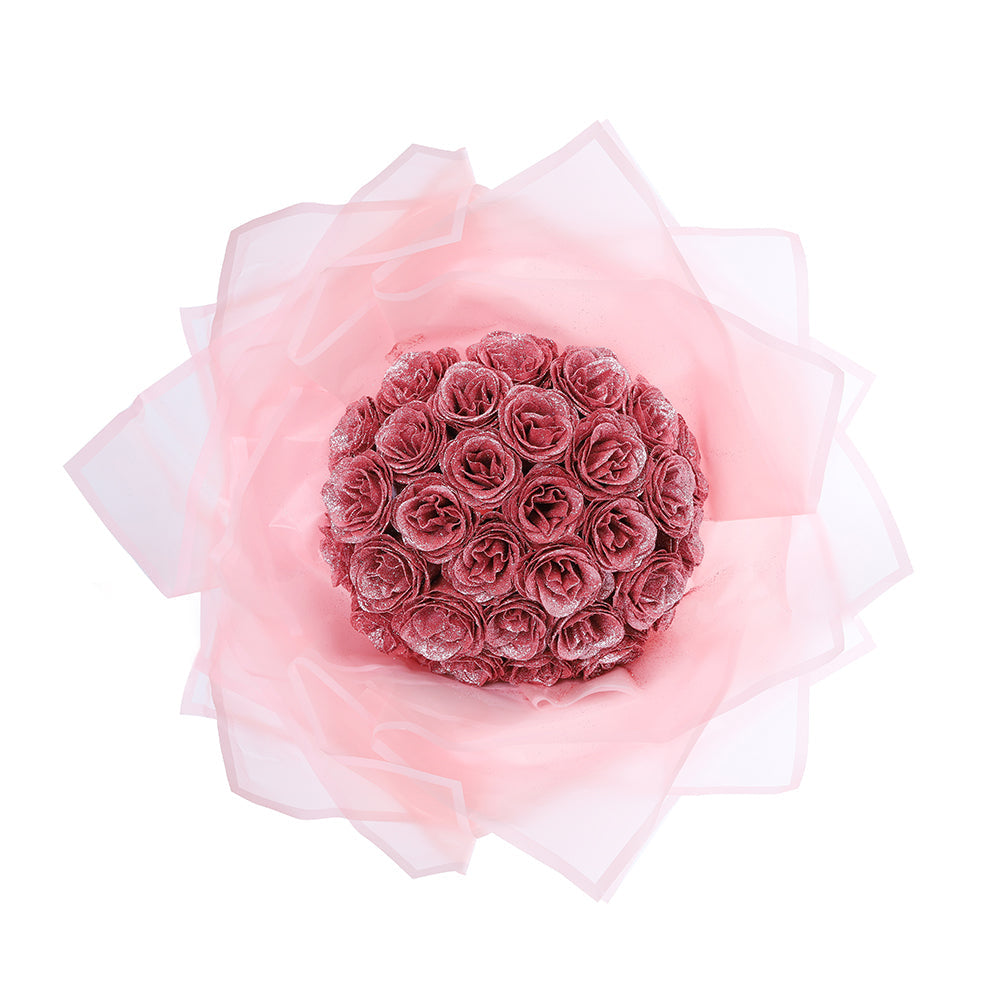 Bouquet de Roses Glitter Luxe - Éternellement Fleurissant